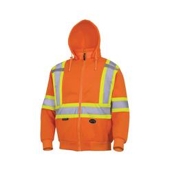 3XL Yellow-Green Pioneer V1060560-3XL High Visibility Safety Hoodie Micro Fleece