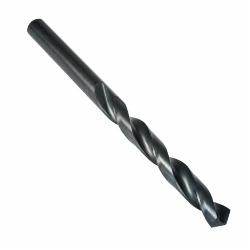 135 Degrees Split Point Spiral Flute Round with 3-Flat Shank Drill America KFDML Series Killer Force High-Speed Steel Mechanics Length Drill Bit 1/4 Size Pack of 12 Black/Gold Oxide Finish 