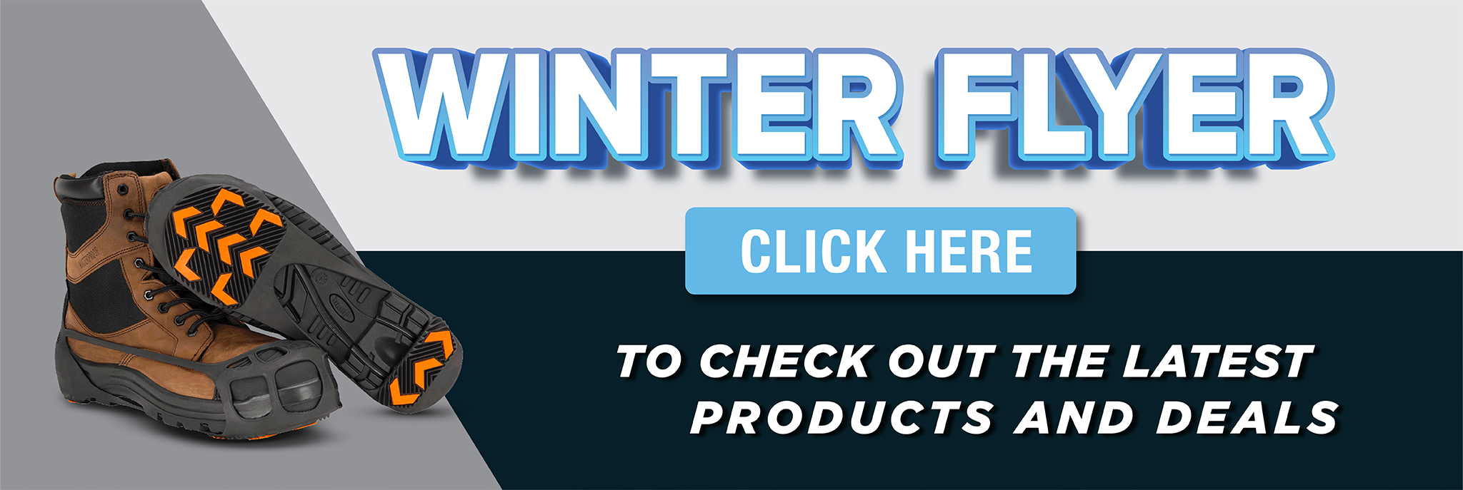 Winter flyer with winter boots